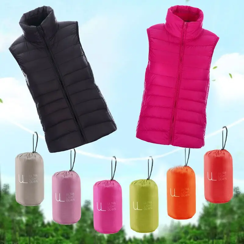 new autumn winter ultra thin weight light vests waistcoats women's slim down vest female sleeveless jacket plus size available
new autumn winter ultra thin weight light vests waistcoats women's slim down vest female sleeveless jacket plus size available