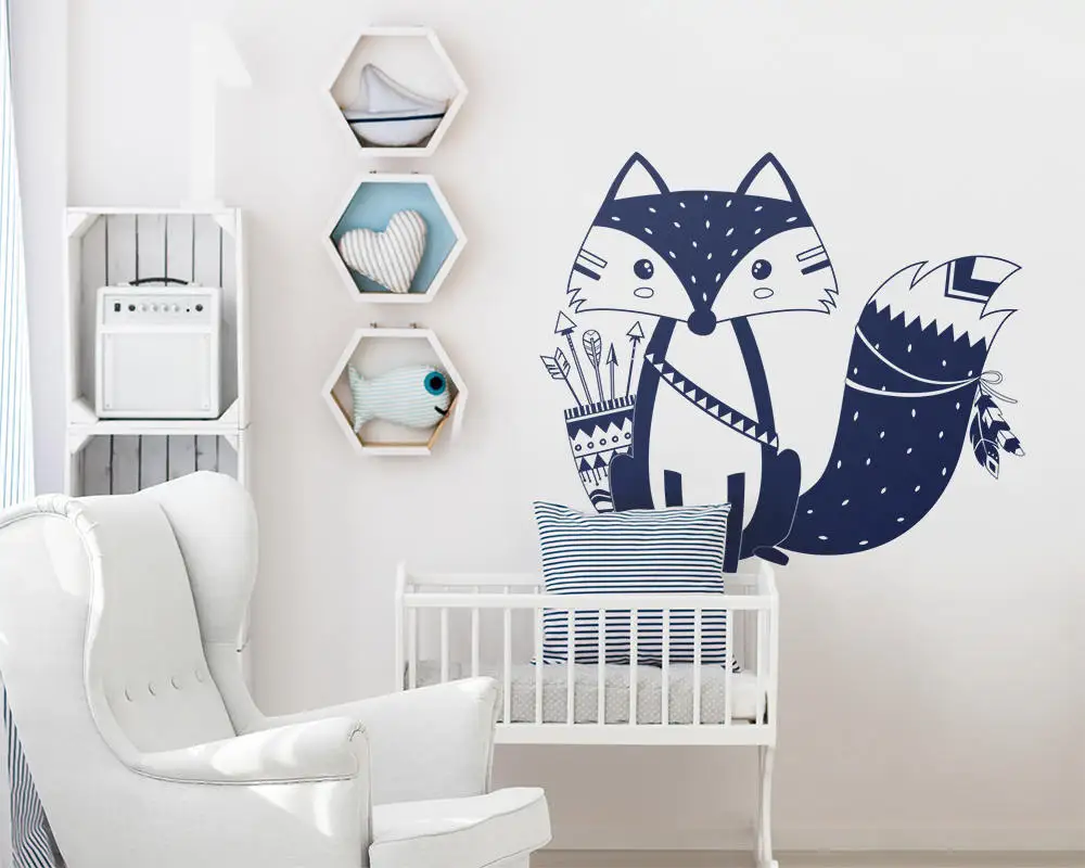 Tribal Fox Wall Decal Nursery Decor for Kids Room Woodland Fox Wall Decal Cute Fox Vinyl Sticker DIY Home Decoration F832
Tribal Fox Wall Decal Nursery Decor for Kids Room Woodland Fox Wall Decal Cute Fox Vinyl Sticker DIY Home Decoration F832