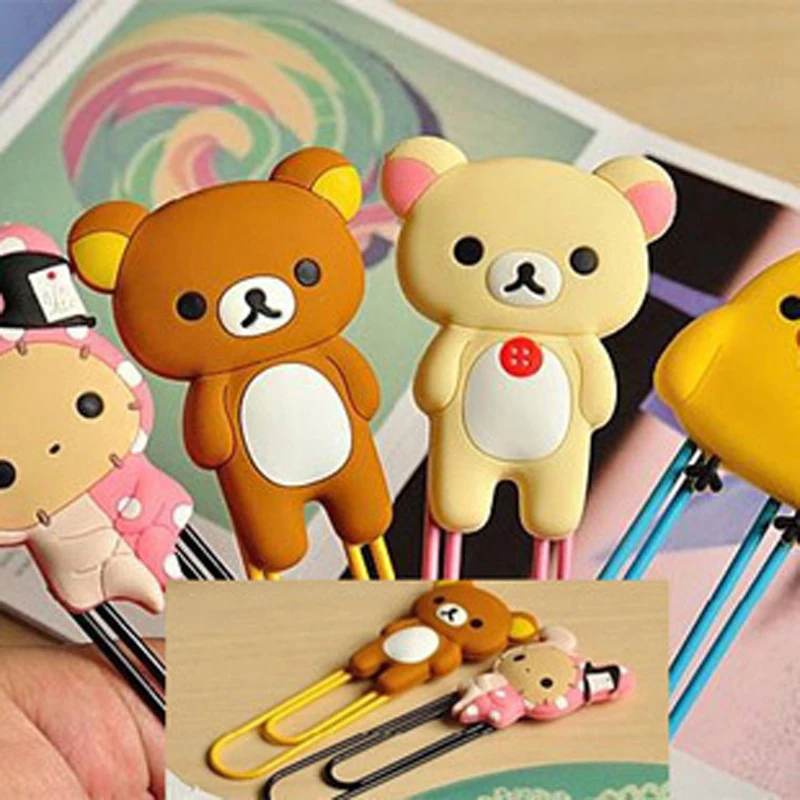 1 шт. милый японский Kawaii мультфильм Rilakkuma желтая курица Мелодия закладка клип Мемо