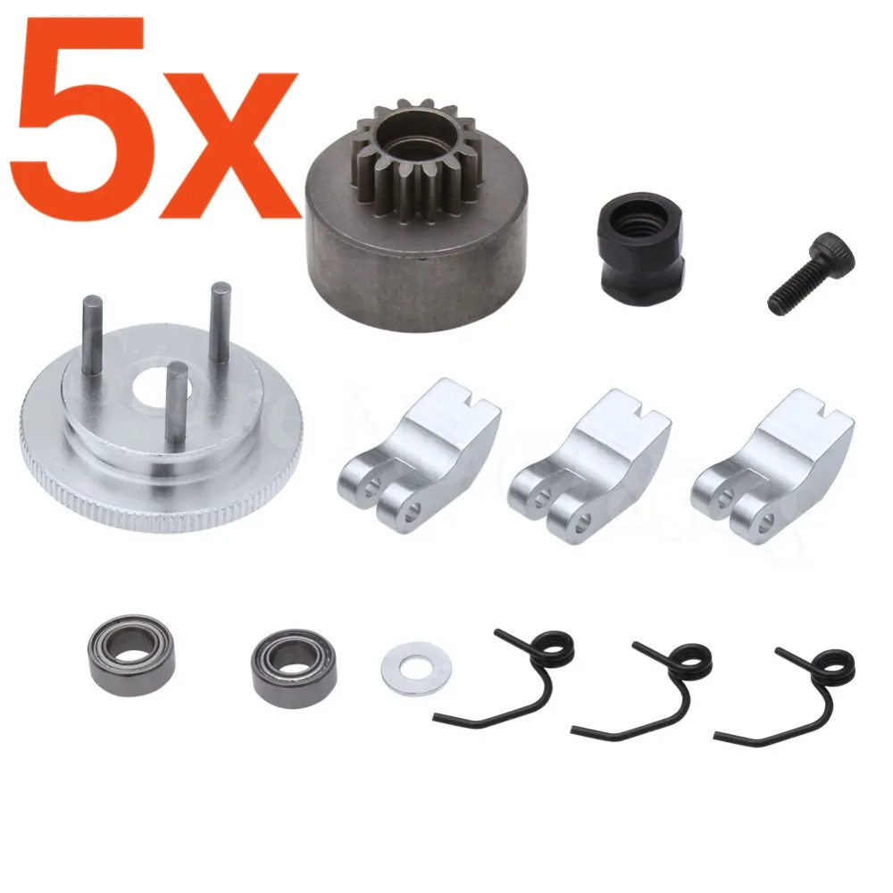 Wholesale 5Sets/Lot Bell Gear Flywheel 14T Clutch Shoe Spring Bearing Assembly Sets 83013 Alloy HSP 1:8 RC Nitro Engine Parts
Wholesale 5Sets/Lot Bell Gear Flywheel 14T Clutch Shoe Spring Bearing Assembly Sets 83013 Alloy HSP 1:8 RC Nitro Engine Parts