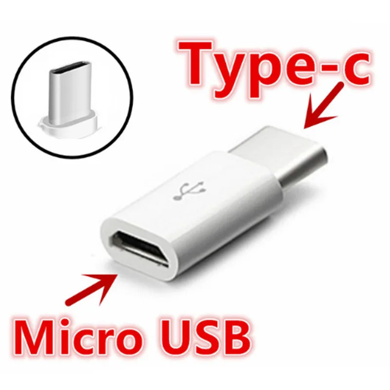 100 шт. USB кабель USB-C 3 1 type C штекер для Micro Женский type-C Кабель-адаптер мобильных