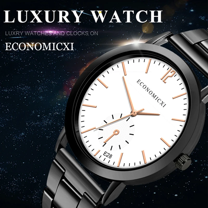 Men Watch Quartz Dial Fashion Brand Business Stainless Steel Strap Watches Women Clock Ladies Male Wristwatch | Наручные часы