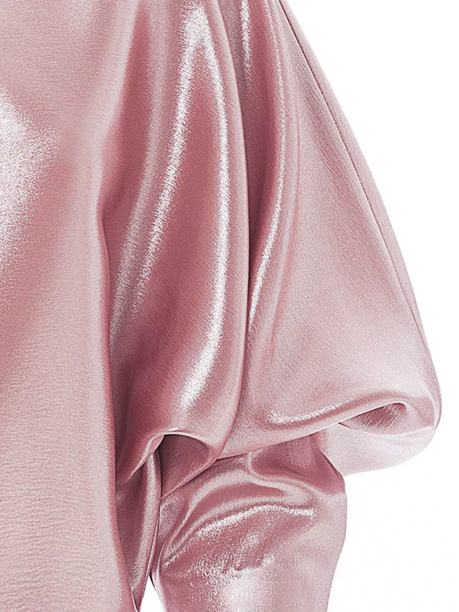 Nice Women Woven Causal Blouse Three Quarter Pink O Neck Puff Sleeve Shirt Autumn Slim Fashion Female Loose Plain Blouses
Nice Women Woven Causal Blouse Three Quarter Pink O Neck Puff Sleeve Shirt Autumn Slim Fashion Female Loose Plain Blouses