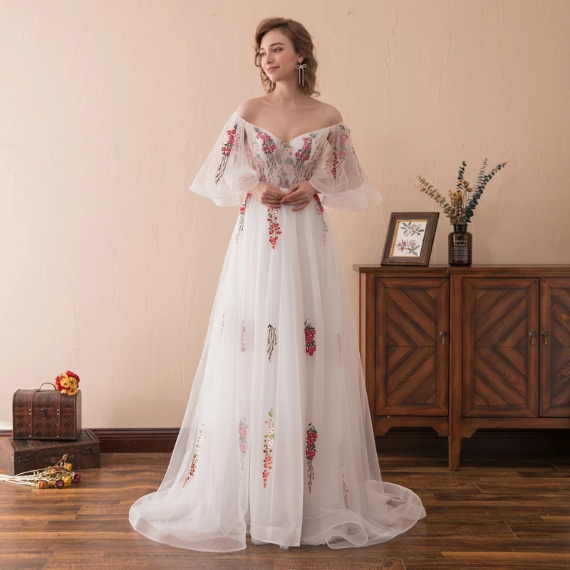 New Arrival V Neck Half sleeve A-Line Evening dress 2020 Colorful Lace Appliques Formal dress Evening party Vestido de festa
New Arrival V Neck Half sleeve A-Line Evening dress 2020 Colorful Lace Appliques Formal dress Evening party Vestido de festa