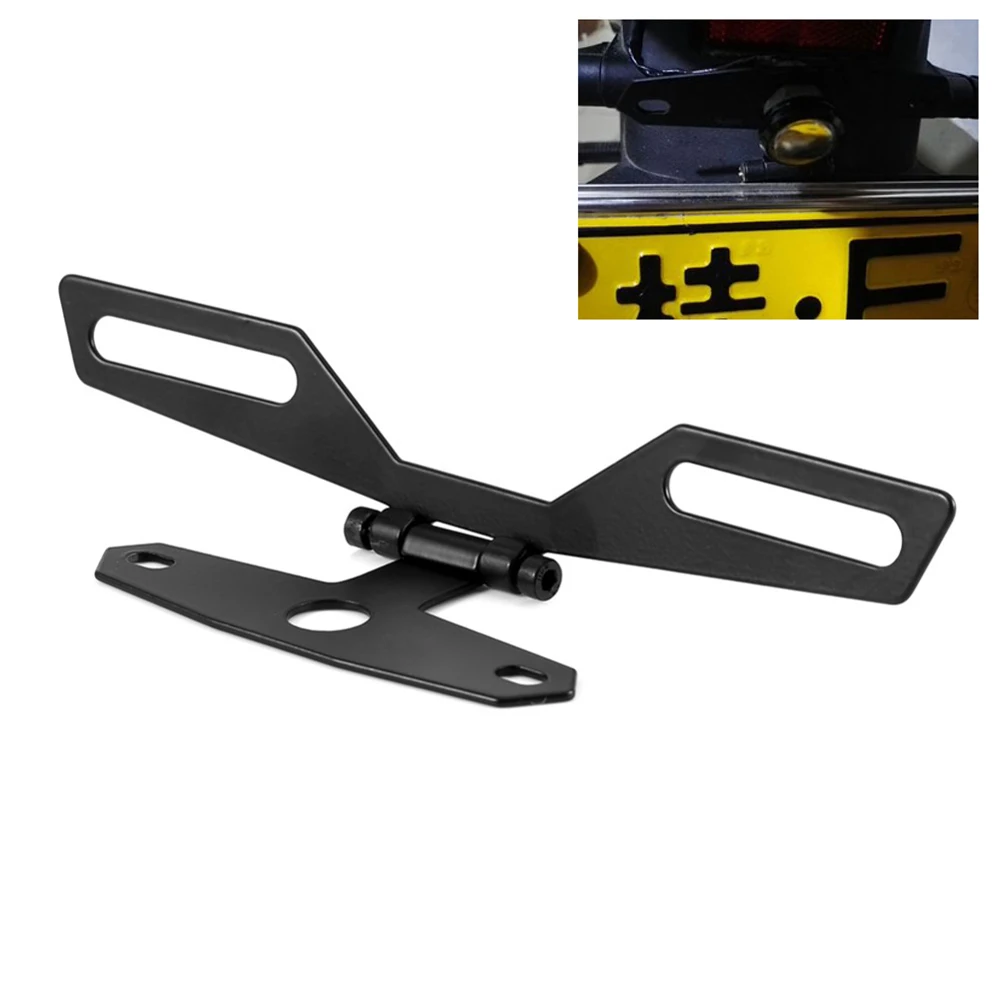 Adjustable Folding Motorcycle License Plate Holder Support Tail Light Holder Rear Bracket Mount Holder New