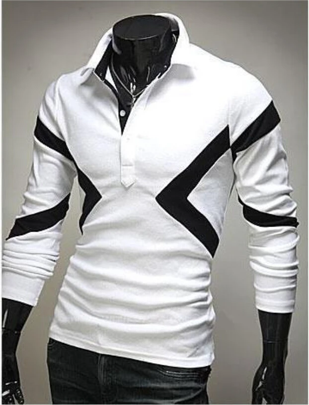 HOT 2020 Autumn winter Men long sleeve POLO polo shirt men black white blusas Men's leisure patchwork shirts
HOT 2020 Autumn winter Men long sleeve POLO polo shirt men black white blusas Men's leisure patchwork shirts