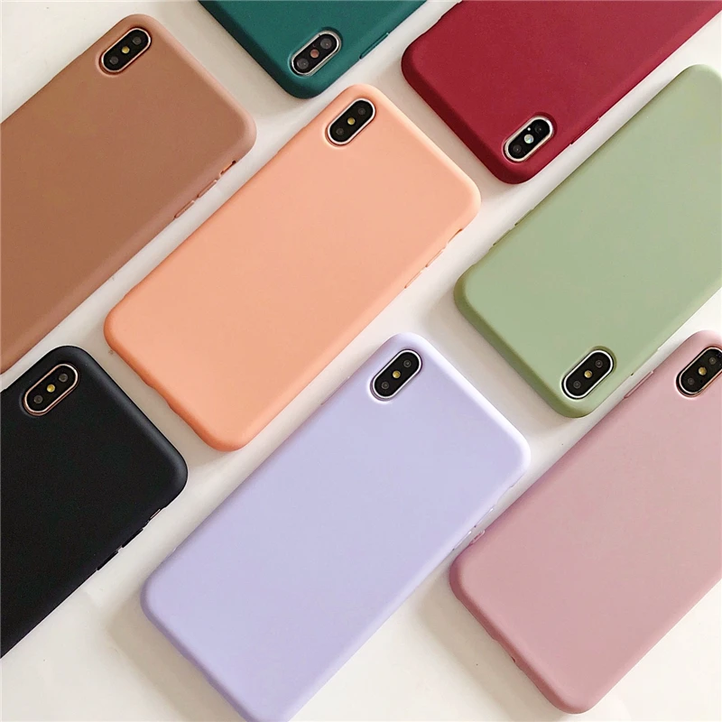 Простой милый мягкий чехол карамельных цветов для iphone 12 mini 11 Pro XR X XS Max 6 6S 7 8 Plus
