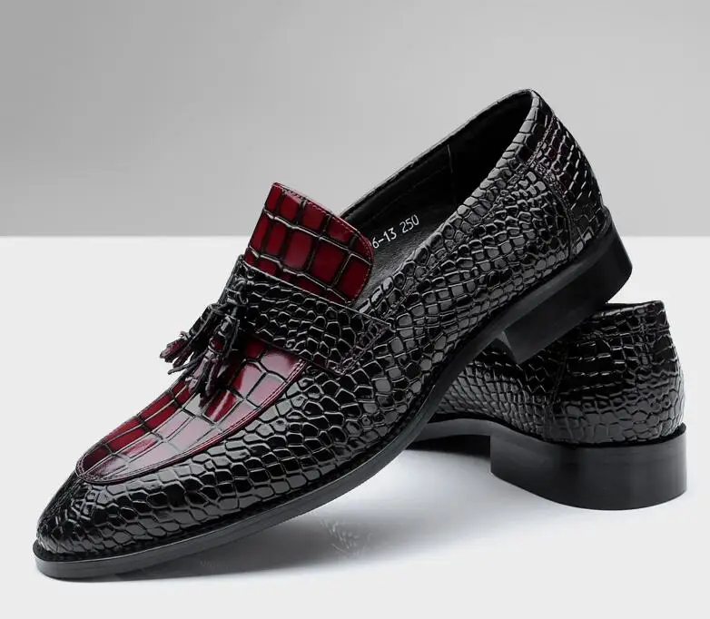 Smart Casual Shoes Men Slip On Genuine Leather Alligator Pattern Mic Colour Tassels Dress Shoes Summer Moccasins Party Shoes
Smart Casual Shoes Men Slip On Genuine Leather Alligator Pattern Mic Colour Tassels Dress Shoes Summer Moccasins Party Shoes