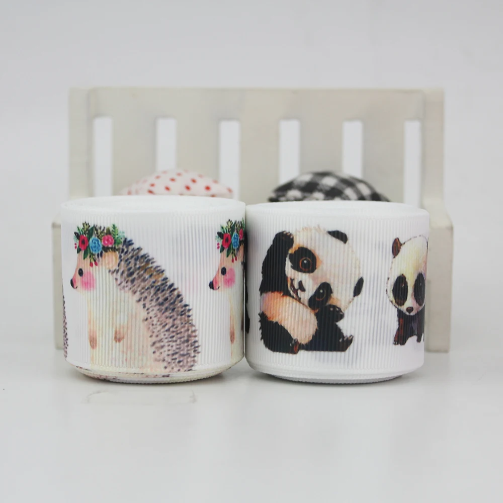 1-1/2" 38mm cute animal Hedgehog panda printed grosgrain white ribbon tape DIY handmade materials wedding gift wrap
1-1/2" 38mm cute animal Hedgehog panda printed grosgrain white ribbon tape DIY handmade materials wedding gift wrap
