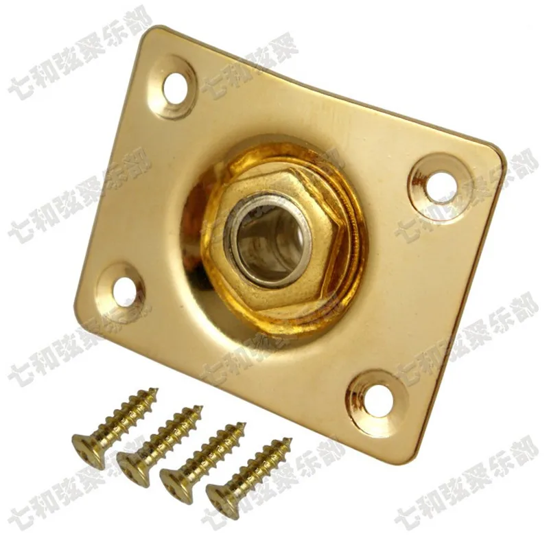 10 Pcs Golden Guitar Bass Jack 1/4 Output Input Socket for Electric Guitar With Square Style Jack Plate guitar accessories
10 Pcs Golden Guitar Bass Jack 1/4 Output Input Socket for Electric Guitar With Square Style Jack Plate guitar accessories