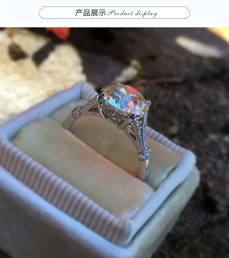 Wholesale Promotion Silver Plated Rings Luxury White AAA+ Zircon Finger Ring Wedding Band Women Promise Engagement Rings
Wholesale Promotion Silver Plated Rings Luxury White AAA+ Zircon Finger Ring Wedding Band Women Promise Engagement Rings