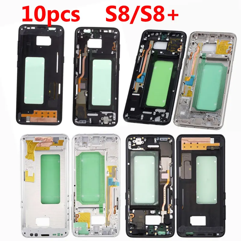 

10Pcs/lot For Samsung Galaxy S8 Plus S8 G950 G955 G950f G955F Housing LCD Display Middle Frame Midframe Bezel Chassis Plate