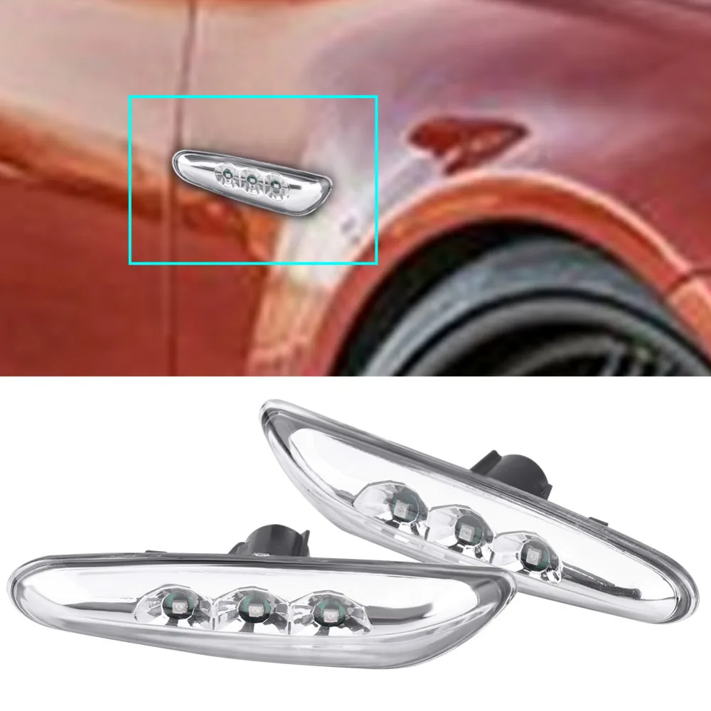 1 Pair Silver Color LED Side Marker Turn Signal Light for BMW E82 E88 E60 E61 E90 E91 E92 E93 Automobile Signal Lights
1 Pair Silver Color LED Side Marker Turn Signal Light for BMW E82 E88 E60 E61 E90 E91 E92 E93 Automobile Signal Lights