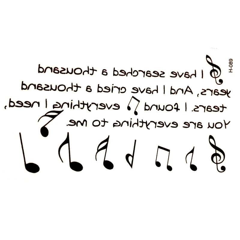 Водостойкие Временные татуировки I found music флэш-тату тату хной xha временные |