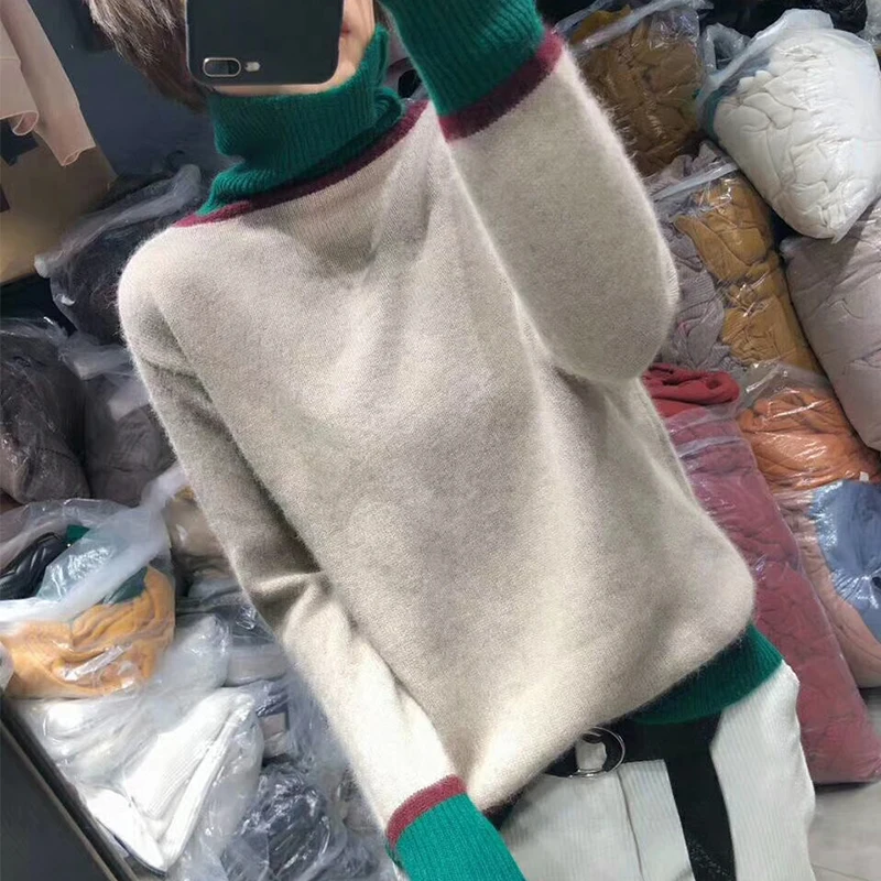 Autumn and Winter High Collar Cashmere Sweater Women's Clothes Thickened Loose Pullover 2020 New Fashion Knitted Wool
Autumn and Winter High Collar Cashmere Sweater Women's Clothes Thickened Loose Pullover 2020 New Fashion Knitted Wool