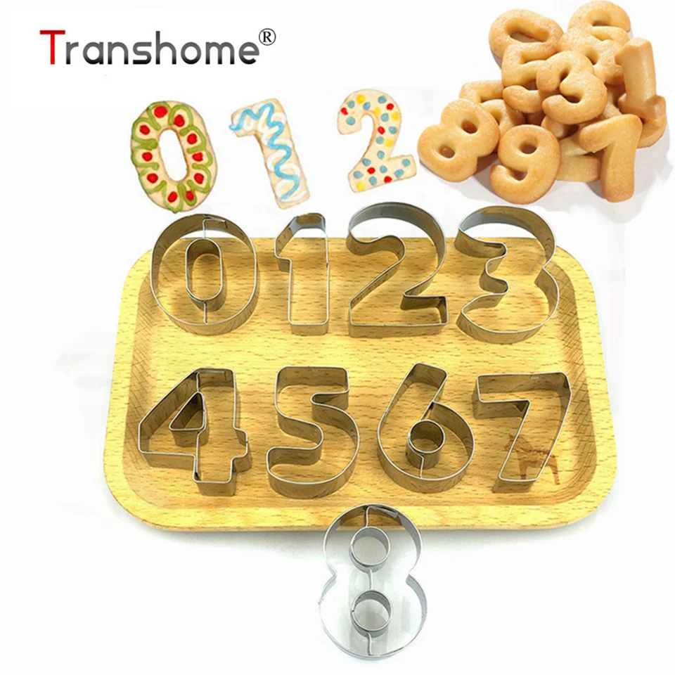Transhome Cookie Cutters 9pcs/set Large Size 0-8 Number Shape Stainless Steel Biscuit Mold Fondant Cutter Kitchen Cookie Tools
Transhome Cookie Cutters 9pcs/set Large Size 0-8 Number Shape Stainless Steel Biscuit Mold Fondant Cutter Kitchen Cookie Tools