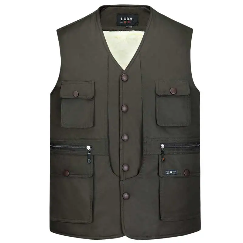 zozowang 2018 new men Multi-pocket Plus Size S-3XL Man Lambs wool lining Vest Jacket Autumn&Winter Warm Thicken Gilet vest men
zozowang 2018 new men Multi-pocket Plus Size S-3XL Man Lambs wool lining Vest Jacket Autumn&Winter Warm Thicken Gilet vest men