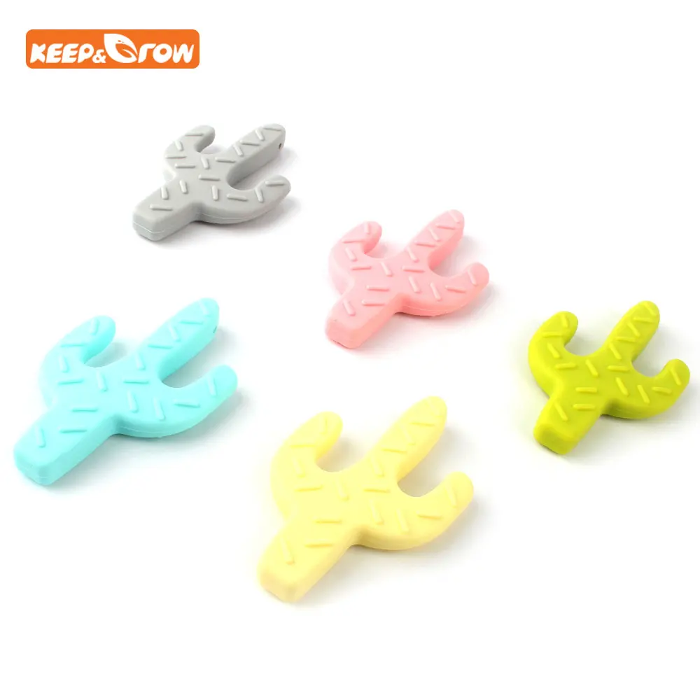 Keep&grow 1 Piece Cactus Silicone Teether Baby Teething Gift Nursing Softs Silicone Beads Safe Toys For DIY Teething Necklace
Keep&grow 1 Piece Cactus Silicone Teether Baby Teething Gift Nursing Softs Silicone Beads Safe Toys For DIY Teething Necklace