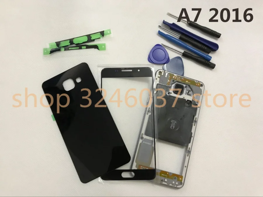 Original Full Housing Middle Frame+Case Back Cover+Front Screen Glass Lens For Samsung Galaxy A7 2016 A710 A710F Complete Parts
Original Full Housing Middle Frame+Case Back Cover+Front Screen Glass Lens For Samsung Galaxy A7 2016 A710 A710F Complete Parts