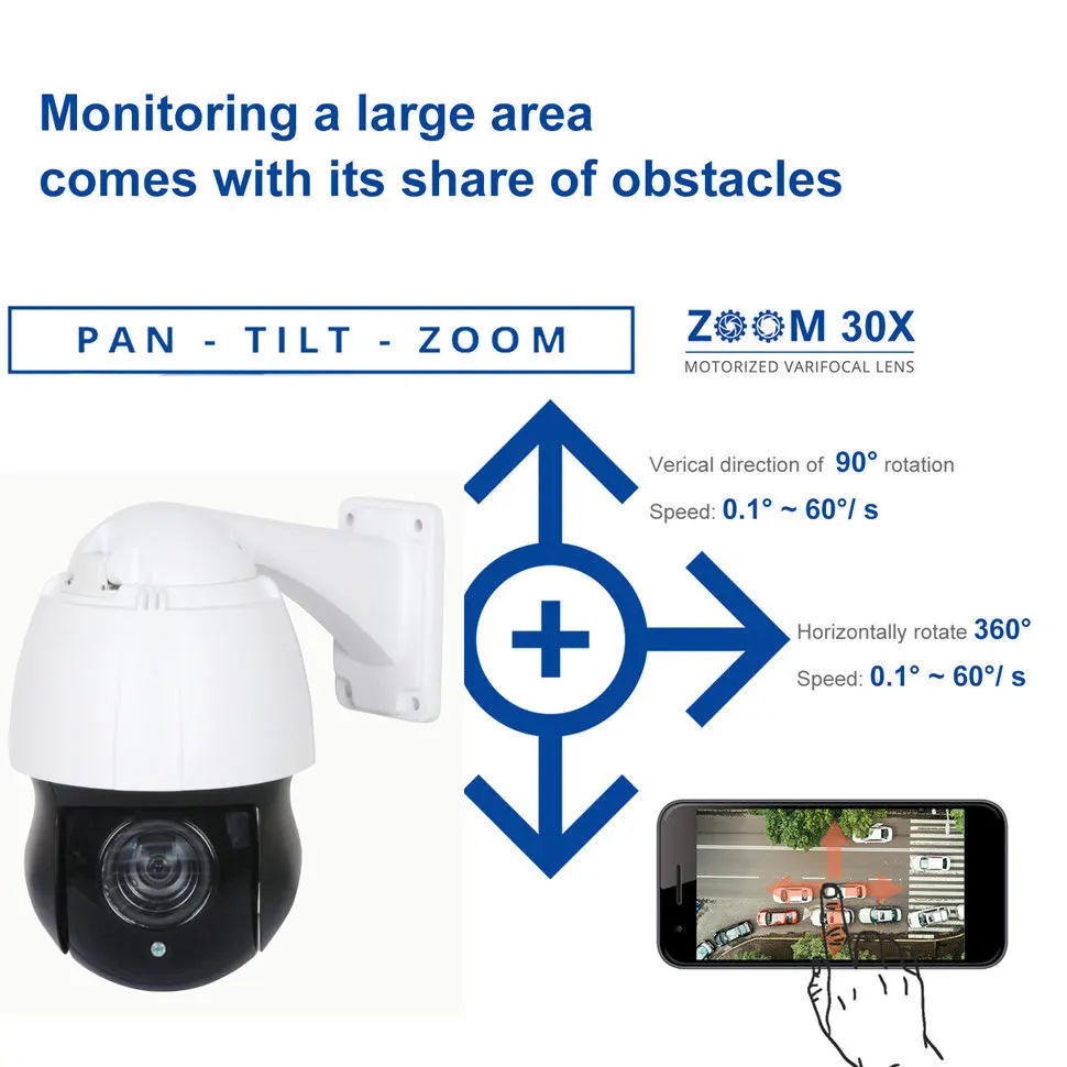 4.5 Inch HD 4MP 5MP POE PTZ IP Camera Outdoor Network Onvif Speed Dome 30X Zoom Lens PTZ Camera CCTV 150m IR Night Vision
4.5 Inch HD 4MP 5MP POE PTZ IP Camera Outdoor Network Onvif Speed Dome 30X Zoom Lens PTZ Camera CCTV 150m IR Night Vision