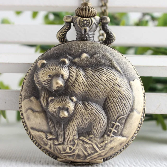 10pcs Bronze Bear Design Quartz Pocket Watch Analog Arabic Number Pocket Watches with Necklace Chain for Mens Womens Kids Gifts
10pcs Bronze Bear Design Quartz Pocket Watch Analog Arabic Number Pocket Watches with Necklace Chain for Mens Womens Kids Gifts