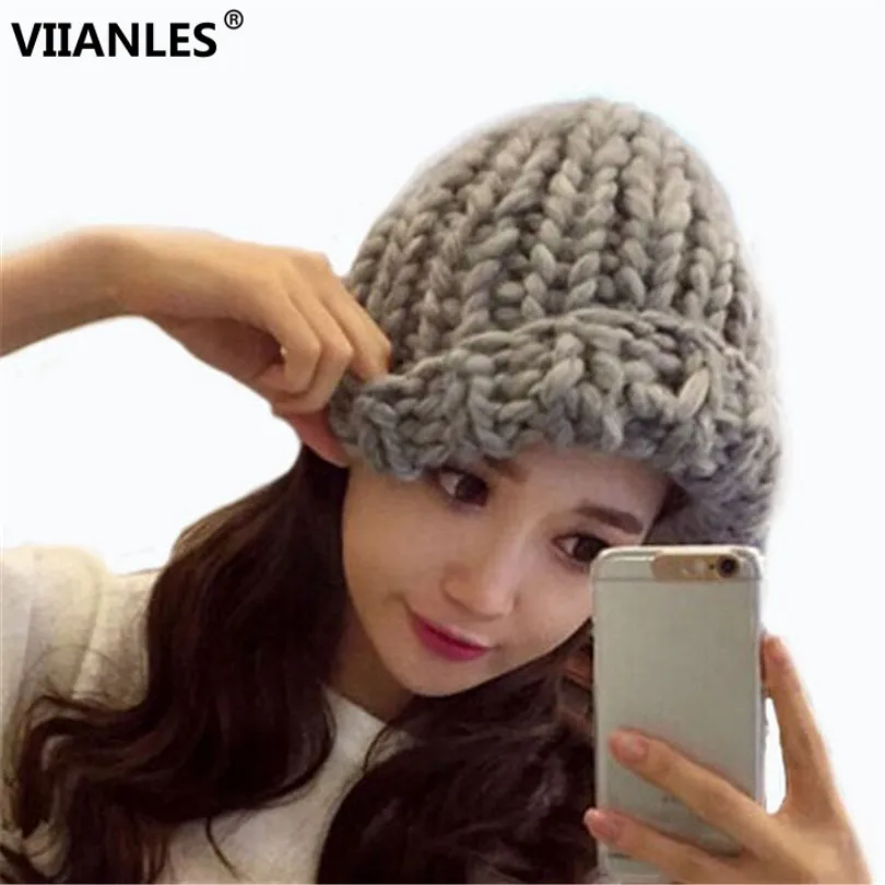 VIIANLES Woolen Skullies New Knitted Beanies High Quality Women Version Fall Winter Hats Thick Lines Warm Candy Color Girls
VIIANLES Woolen Skullies New Knitted Beanies High Quality Women Version Fall Winter Hats Thick Lines Warm Candy Color Girls