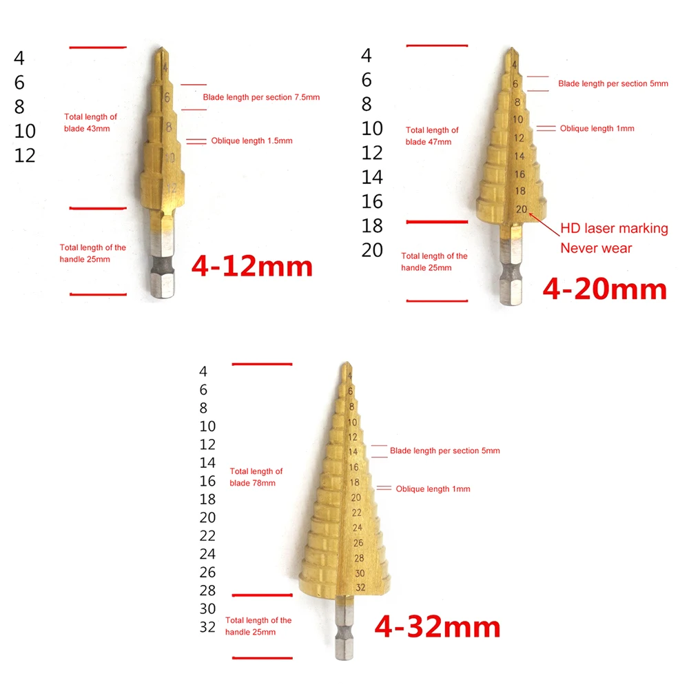 3PCS Drill Bit Hex Shank Titanium Nitride Coated Carbide Glass Drill Bit Screw Extractor Tool Kit Carbide Glass Drill Bit Set
3PCS Drill Bit Hex Shank Titanium Nitride Coated Carbide Glass Drill Bit Screw Extractor Tool Kit Carbide Glass Drill Bit Set