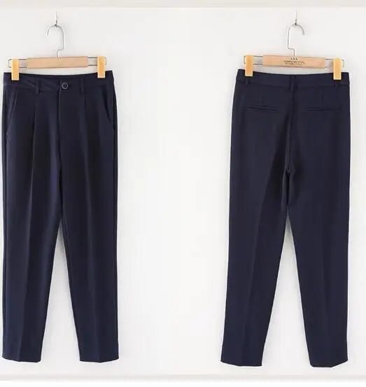 Fashion elegant Women Pencil Pants trousers plus size formal new office ladies Slim Mid waist Pencil Pants Navy blue Black 
Fashion elegant Women Pencil Pants trousers plus size formal new office ladies Slim Mid waist Pencil Pants Navy blue Black