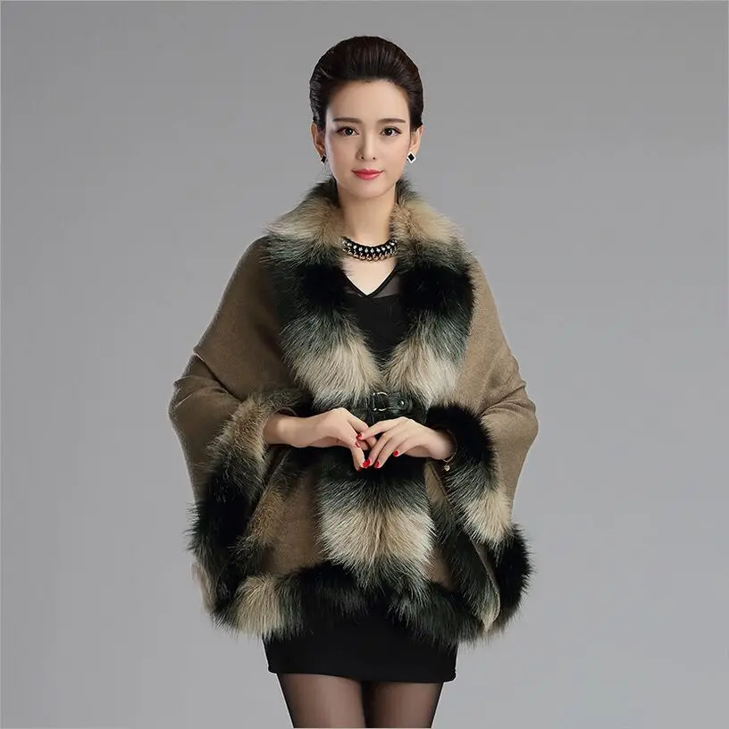 2017 fall winter new elegant Knit fur shawl color mixture faux fur cape poncho fox collar cardigan knitted fur coat for women
2017 fall winter new elegant Knit fur shawl color mixture faux fur cape poncho fox collar cardigan knitted fur coat for women