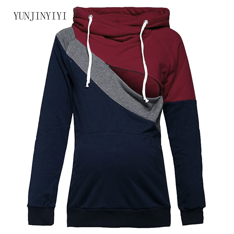 Pregnancy care long-sleeved maternity dress hooded breastfeeding tops pregnant women patchwork T-shirt women's clothes
Pregnancy care long-sleeved maternity dress hooded breastfeeding tops pregnant women patchwork T-shirt women's clothes