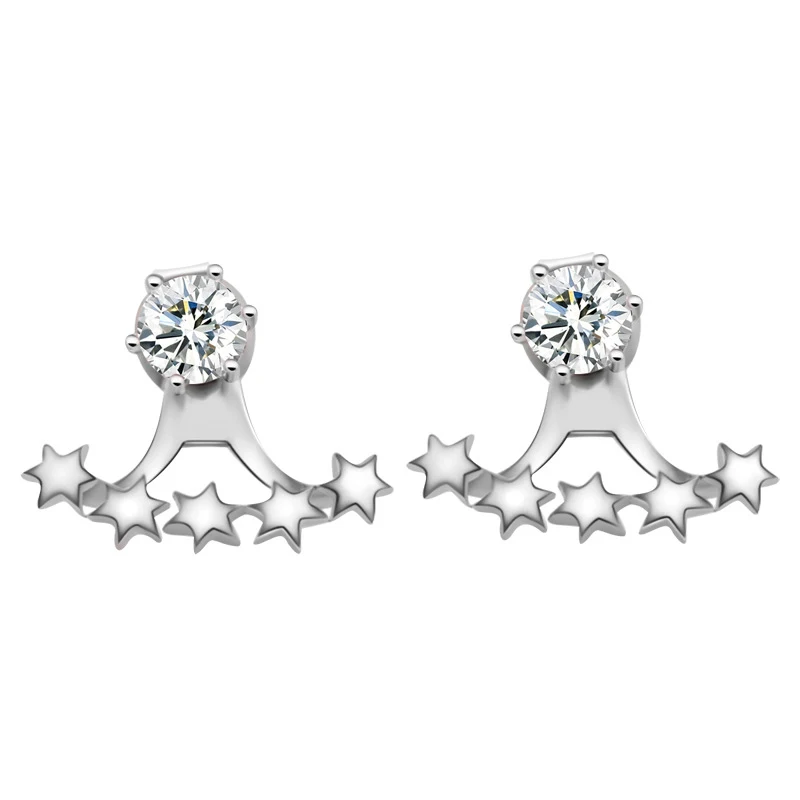 Bling Crystal Stone Stars Gothic Female Rear hanging Back hanging JacketEarrings Stud earrings Anti allergy Jewelry
Bling Crystal Stone Stars Gothic Female Rear hanging Back hanging JacketEarrings Stud earrings Anti allergy Jewelry