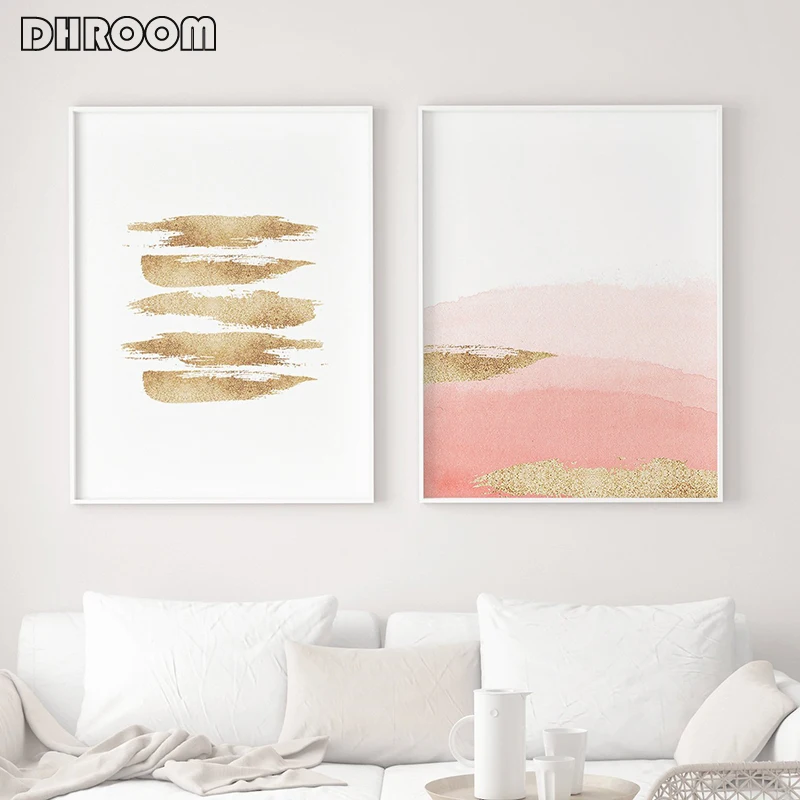 Nordic Watercolor Abstract Wall Art Poster Print Gold Strokes Canvas Painting Nordic Decoration Picture Modern Living Room Decor
Nordic Watercolor Abstract Wall Art Poster Print Gold Strokes Canvas Painting Nordic Decoration Picture Modern Living Room Decor