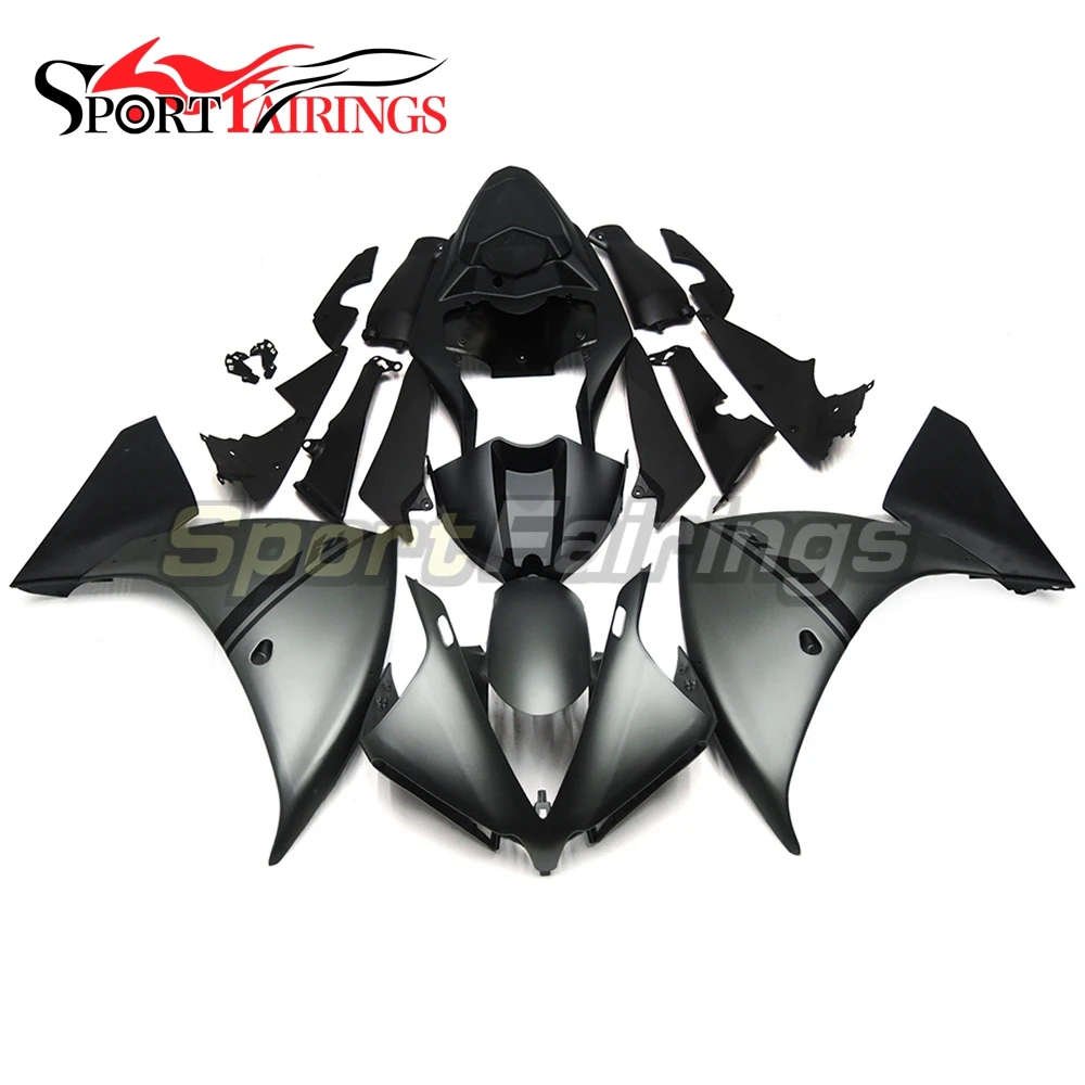 

Complete ABS Plastic Fairings For Yamaha YZF R1 12 13 14 YZF-R1 Injection Motorcycle Fairing Kit Cowling Black Matte New Carenes