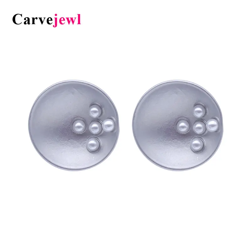 Carvejewl stud earrings lovely pearl round stud earrings for women jewelry girl gift matte silver plated fashion korean earring
Carvejewl stud earrings lovely pearl round stud earrings for women jewelry girl gift matte silver plated fashion korean earring