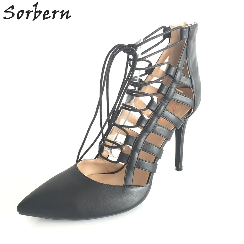 Women Sorbern Ladies Pumps Lace Up Plus Size Pointed Toe Pump Chaussure Femme Fashion Ladies Shoes Cheap New 2017 Pumps
Women Sorbern Ladies Pumps Lace Up Plus Size Pointed Toe Pump Chaussure Femme Fashion Ladies Shoes Cheap New 2017 Pumps