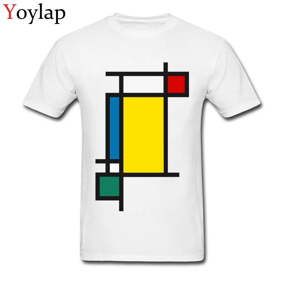 Mondrian стильная футболка мужские хлопковые Топы И Футболки с вырезом лодочкой