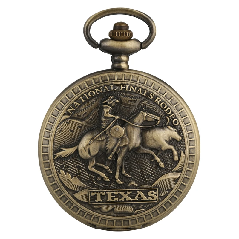 Бронзовые кварцевые карманные часы США Техасский Национальный финал Родео