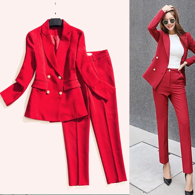 Suit female 2019 summer new red suit jacket professional slim suit jacket nine pants temperament wild women's two-piece suit
Suit female 2019 summer new red suit jacket professional slim suit jacket nine pants temperament wild women's two-piece suit
