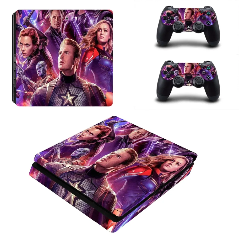 PS4 Slim Skin Sticker For Sony PlayStation 4 Console and Controllers of Decal Vinyl - The Avengers Endgame | Электроника
