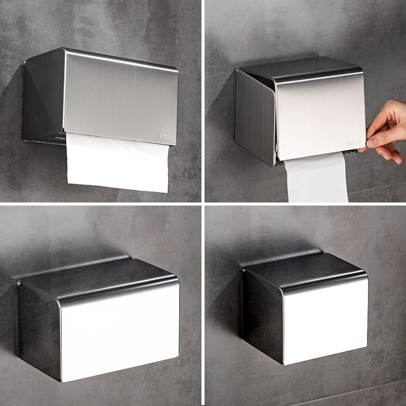 Stainless Steel Hanging Tissue Boxes Creative Punch-Free Waterproof Bathroom Kitchen Organization Wall Mounted Roll Paper Holder
Stainless Steel Hanging Tissue Boxes Creative Punch-Free Waterproof Bathroom Kitchen Organization Wall Mounted Roll Paper Holder