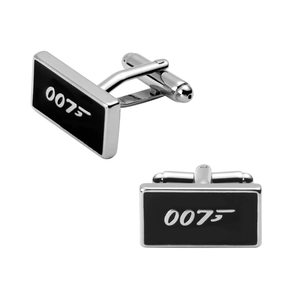 

French fashion men shirts cufflinks superhero silvery black 007 "cufflink 5 on packing/wholesale free shipping