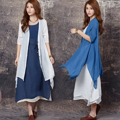New Fashion Spring and Autumn cotton linen Irregular hem coat ,had fastener ,Shawls long cardigan AC02
New Fashion Spring and Autumn cotton linen Irregular hem coat ,had fastener ,Shawls long cardigan AC02