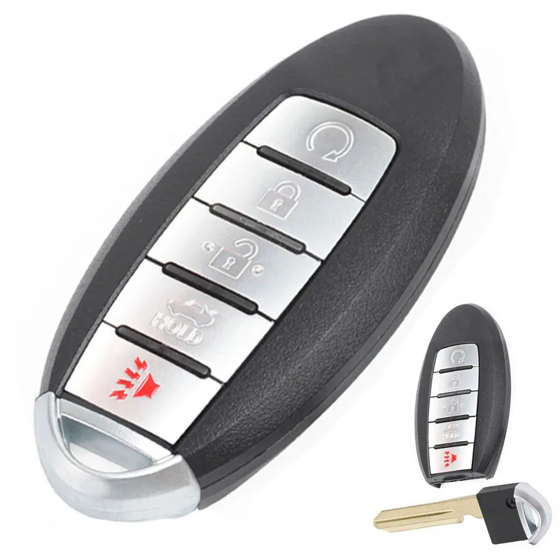 KEYECU 433 92 МГц ID47 чип S180144008 Замена умный дистанционный ключ-брелок от машины 5 Кнопка