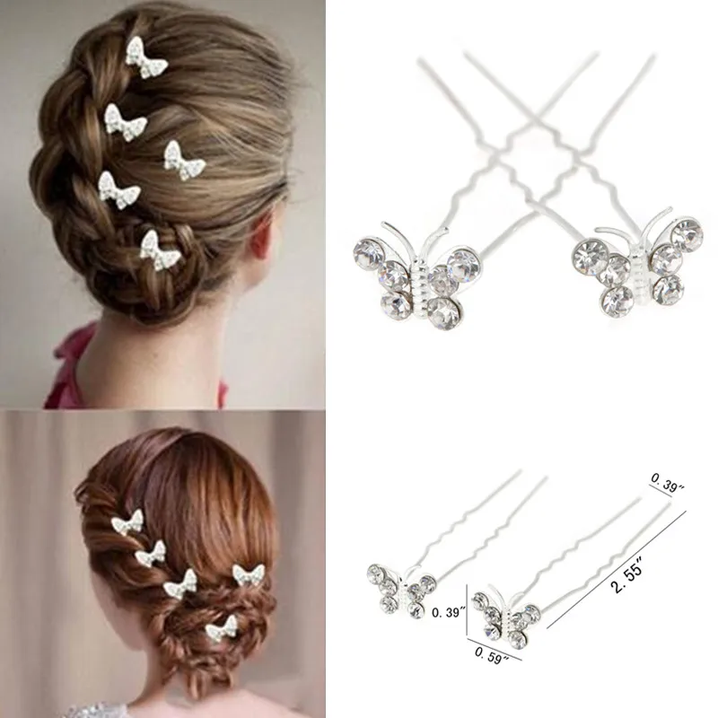 20 шт./партия заколки бабочки для волос|butterfly hair pins|wedding bridalhair pins |