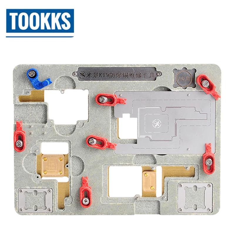New Release ACT K19 PCB Holder Fixture for iPhone X Anti Short A11 CPU Nand Chip Repair Tool Motherboard Chips Repair Fixture
New Release ACT K19 PCB Holder Fixture for iPhone X Anti Short A11 CPU Nand Chip Repair Tool Motherboard Chips Repair Fixture