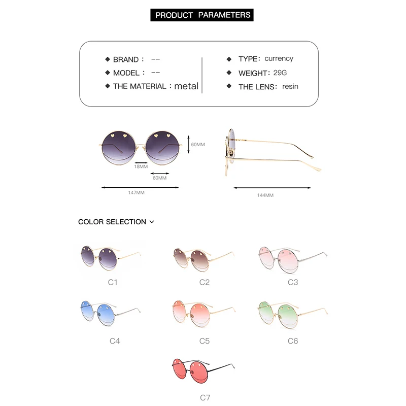 Fashion Round Sunglasses Women Mens 2018 Vintage Ladies Sun Glasses Goggles Fashion Oculos Shades 518643DF
Fashion Round Sunglasses Women Mens 2018 Vintage Ladies Sun Glasses Goggles Fashion Oculos Shades 518643DF