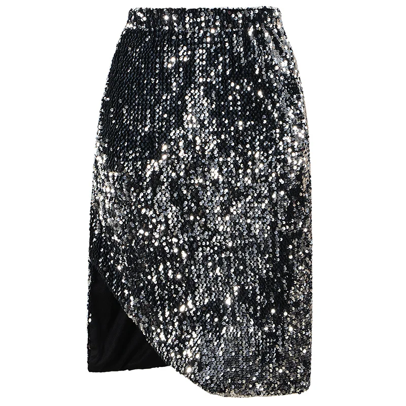 High Quality Black Silver Sequined Long Skirts for Women Mid-Calf Personalized Split Bodycon Pencil Skirt Female
High Quality Black Silver Sequined Long Skirts for Women Mid-Calf Personalized Split Bodycon Pencil Skirt Female