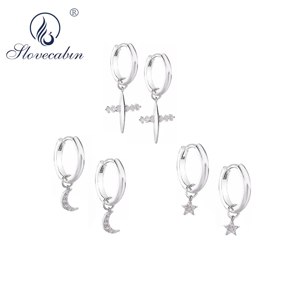 Slovecabin 925 Sterling Silver Loop Earrings Small Round Hoop Huggies Star Moon Pendant Circle Luxury Designer Jewelry For Women
Slovecabin 925 Sterling Silver Loop Earrings Small Round Hoop Huggies Star Moon Pendant Circle Luxury Designer Jewelry For Women