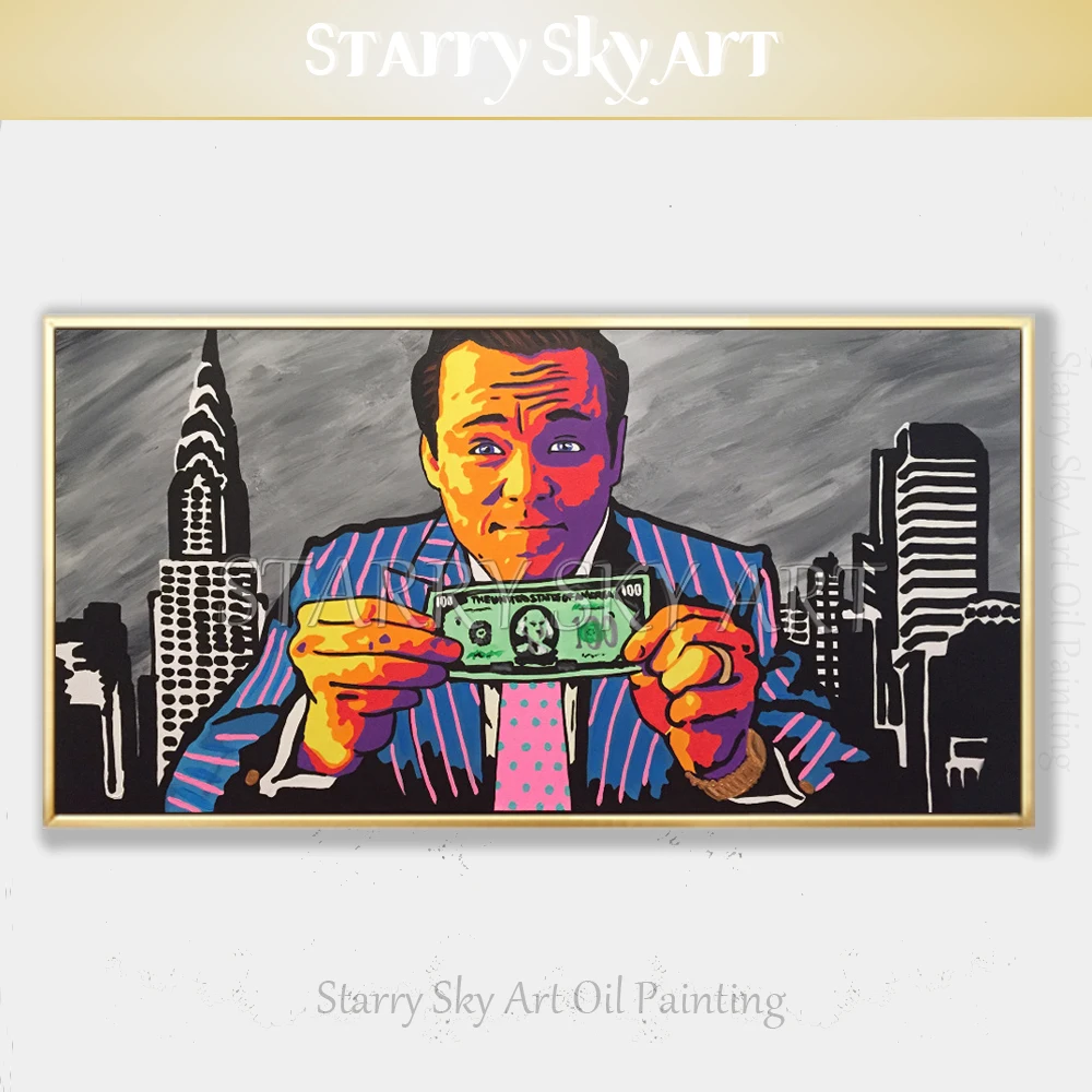 Funny Design Painter Pure Hand-painted Man Take Dollar Oil Painting Handmade Pop Fine Art Figure and Paper Money Oil Painting
Funny Design Painter Pure Hand-painted Man Take Dollar Oil Painting Handmade Pop Fine Art Figure and Paper Money Oil Painting