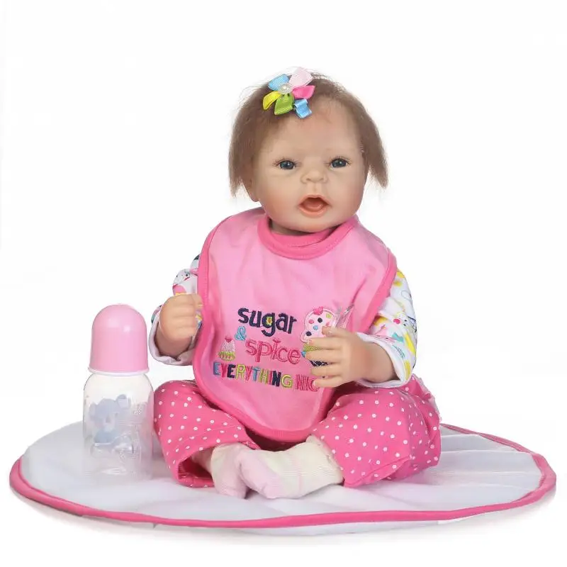 52cm Handmade Bebe Reborn Baby Doll Silicone Vinyl Lifelike Kids Playmates Girl Pink Princess Doll Children Birthday Gifts
52cm Handmade Bebe Reborn Baby Doll Silicone Vinyl Lifelike Kids Playmates Girl Pink Princess Doll Children Birthday Gifts